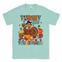 Seafoam turkey and touchdowns Classic Tee - MaliasSmallBusiness