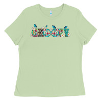 Matcha groovy with peace  sign flowers Ladies Tee - Artiststas