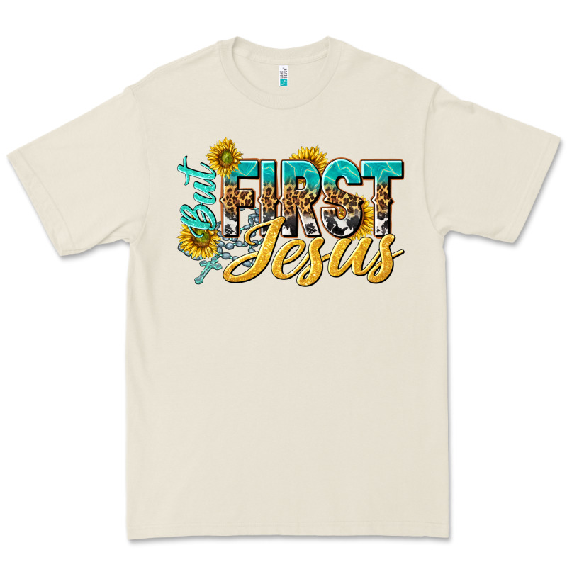 But First Jesus Premium Tee by NancyCooperArtShop | Teevron