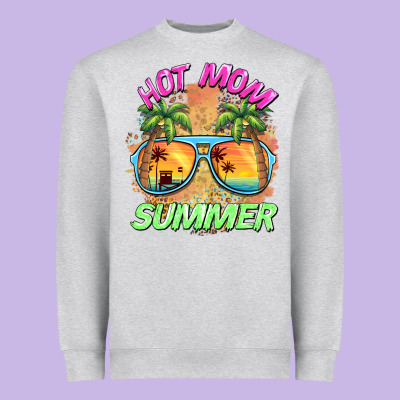 Hot Mom Summer Heavyweight Sweatshirt Designed By Barkaloodesign