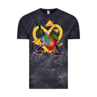 Cloud Black heart pencil Vintage Tee - NancyCooperArtShop