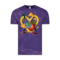 Cloud Purple heart pencil Vintage Tee - NancyCooperArtShop