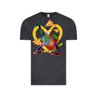 Vintage Black heart pencil Vintage Tee - NancyCooperArtShop