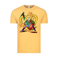 Vintage Mustard heart pencil Vintage Tee - NancyCooperArtShop