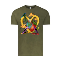 Vintage Olive heart pencil Vintage Tee - NancyCooperArtShop
