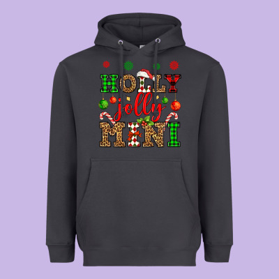 Holly Jolly Mini Heavyweight Hoodie Designed By Oliviacreatesart