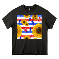 Asphalt patriotic sunflowers Heavy Core Tee - BundleAndBundleShop