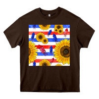 Patriotic Sunflowers Heavy Core Tee | Teevron