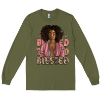 Army Green blessed black woman Long Sleeve Tee - Artiststas