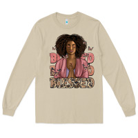 Mushroom blessed black woman Long Sleeve Tee - Artiststas