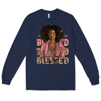 Navy blessed black woman Long Sleeve Tee - Artiststas