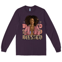 Plum blessed black woman Long Sleeve Tee - Artiststas