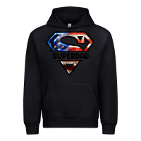 Black American Super Dad Urban Hoodie - LillyAllenDesigns
