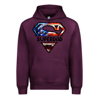 Mauve Wine American Super Dad Urban Hoodie - LillyAllenDesigns