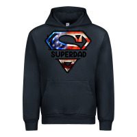 Navy American Super Dad Urban Hoodie - LillyAllenDesigns