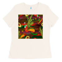 Bone mexican food seamless pattern Ladies Tee - BundleAndBundleShop