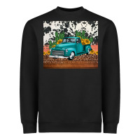 Black western farm truck cactus and sunflowers Heavyweight Sweatshirt - Jasminsmagicworld