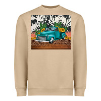 Mushroom western farm truck cactus and sunflowers Heavyweight Sweatshirt - Jasminsmagicworld