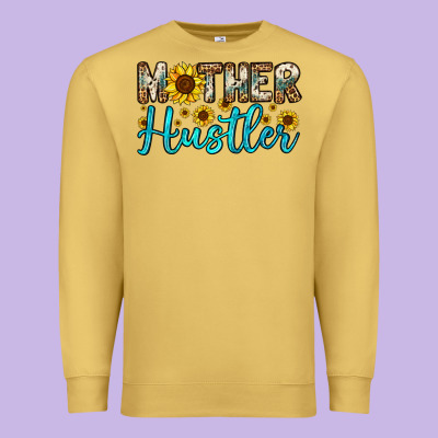 Mother Hustler Premium Sweatshirt Designed By Oliviacreatesart