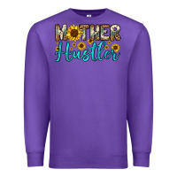 Purple mother hustler Premium Sweatshirt - OliviaCreatesArt