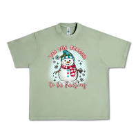 Oil Green 'tis the season to be freezing Urban Heavy Tee - MaliasSmallBusiness