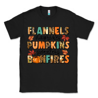 Black flannels hayrides pumpkinsbonfires Classic Tee - MaliasSmallBusiness