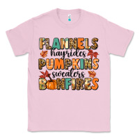 Bubblegum Pink flannels hayrides pumpkinsbonfires Classic Tee - MaliasSmallBusiness