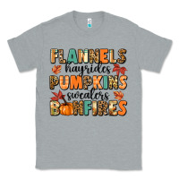 Heather Grey flannels hayrides pumpkinsbonfires Classic Tee - MaliasSmallBusiness