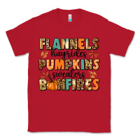 Red flannels hayrides pumpkinsbonfires Classic Tee - MaliasSmallBusiness