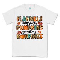 White flannels hayrides pumpkinsbonfires Classic Tee - MaliasSmallBusiness