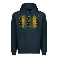 Navy Christmas brush stoke Premium Hoodie - JahusDesignShop