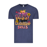 Vintage Denim im not bossy i just have leadership skills Vintage Tee - NancyCooperArtShop