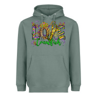 Sage love crawfish mardi gras olivia Heavyweight Hoodie - OliviaCreatesArt