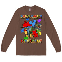 Chestnut rawsomely different autism t rex Long Sleeve Tee - Artiststas