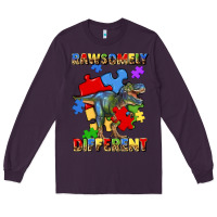 Plum rawsomely different autism t rex Long Sleeve Tee - Artiststas