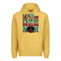 Antique Gold Loud and proud wrestling Mom Mother's Day Premium Hoodie - CowGirlArtShop