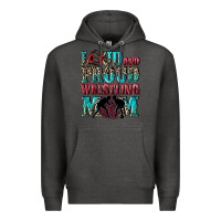 Charcoal Heather Loud and proud wrestling Mom Mother's Day Premium Hoodie - CowGirlArtShop