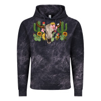 Cloud Black bull skull with cactus Vintage Hoodie - MaliasSmallBusiness