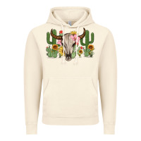 Vintage Artic bull skull with cactus Vintage Hoodie - MaliasSmallBusiness