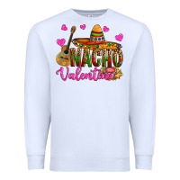 White nacho valentine Premium Sweatshirt - OliviaCreatesArt