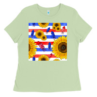Matcha patriotic sunflowers Ladies Tee - BundleAndBundleShop