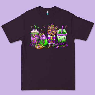 Mardi Gras Coffee Premium Tee Designed By Jasminsmagicworld