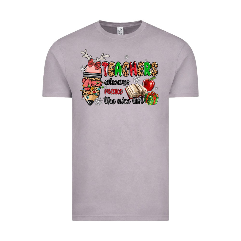 Teachers Always Make The Nice List Vintage Tee by MaliasSmallBusiness | Teevron
