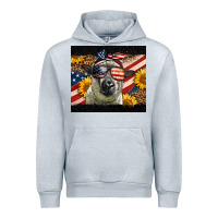 Heather Grey Western 4th Of July Sheep Urban Hoodie - LillyAllenDesigns