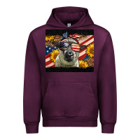 Mauve Wine Western 4th Of July Sheep Urban Hoodie - LillyAllenDesigns