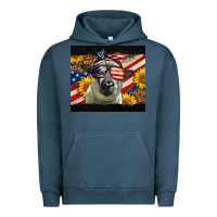 Pigment Midnight Navy Western 4th Of July Sheep Urban Hoodie - LillyAllenDesigns