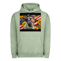 Pigment Oil Green Western 4th Of July Sheep Urban Hoodie - LillyAllenDesigns