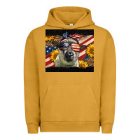 Pigment Peanut Butter Western 4th Of July Sheep Urban Hoodie - LillyAllenDesigns