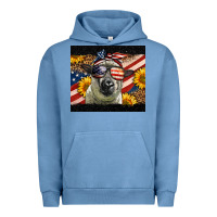 Pigment Pebble Blue Western 4th Of July Sheep Urban Hoodie - LillyAllenDesigns