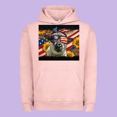 Western 4th Of July Sheep Urban Hoodie Designed By Lillyallendesigns